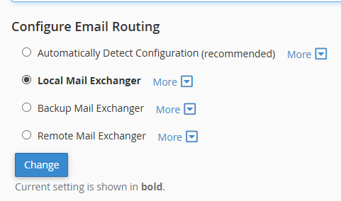 routing options selector